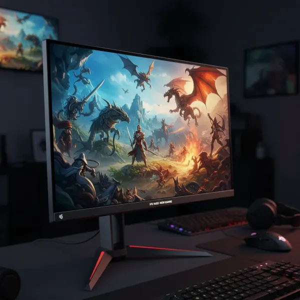 A gaming monitor with an IPS panel, showcasing wide viewing angles and accurate colors.